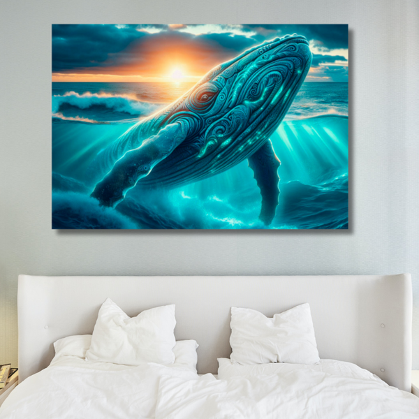 Blue Whale - Whale Art - Ocean Art - Cheap Wall Art NZ