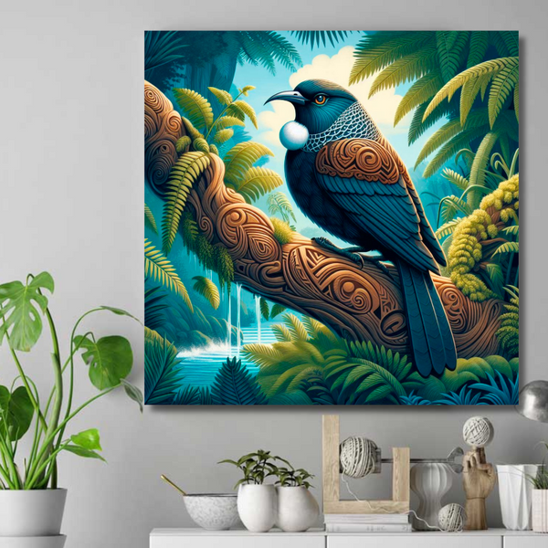 Tui NZ - Bird Artwork - Canvas Prints NZ - Kiwiana Wall Art