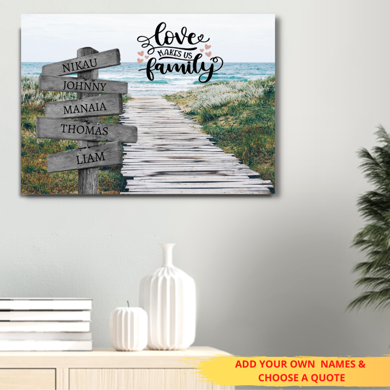 Signpost Names, Personalised Gift, Named Canvas, Custom Canvas,  Photo Canvas Print, Gift Ideas, canvas wall art, wall art prints 