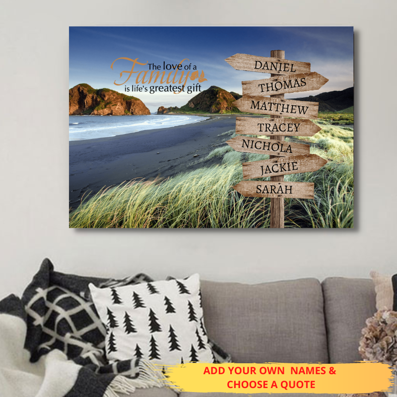 Signpost Names, Personalised Gift, Named Canvas, Custom Canvas,  Photo Canvas Print, Gift Ideas, canvas wall art, wall art prints 