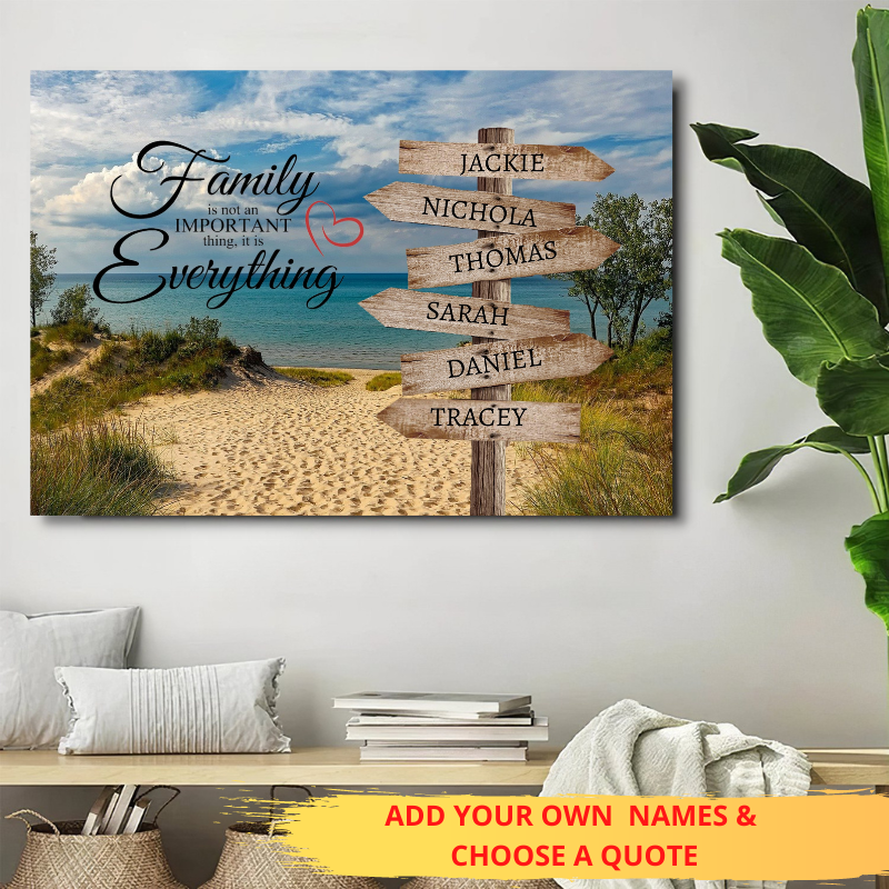 Signpost Names, Personalised Gift, Named Canvas, Custom Canvas,  Photo Canvas Print, Gift Ideas, canvas wall art, wall art prints
