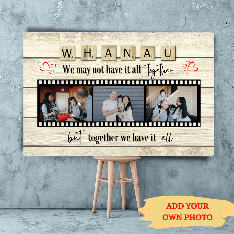 whanau gifts, family canvas, custom canvas, personalised canvas, family wall art