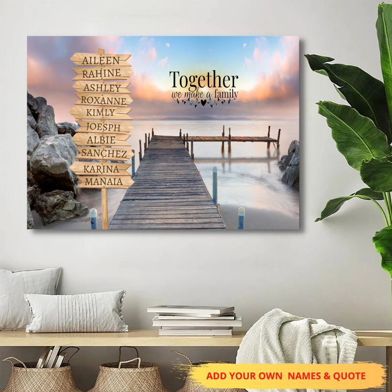 Signpost Names, Personalised Gift, Named Canvas, Custom Canvas, Photo Canvas Print, Gift Ideas, canvas wall art, wall art prints 